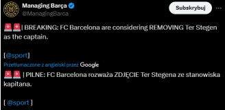 MIARKA SIĘ PRZEBRAŁA! Oto plan Barcy wobec Ter Stegena!